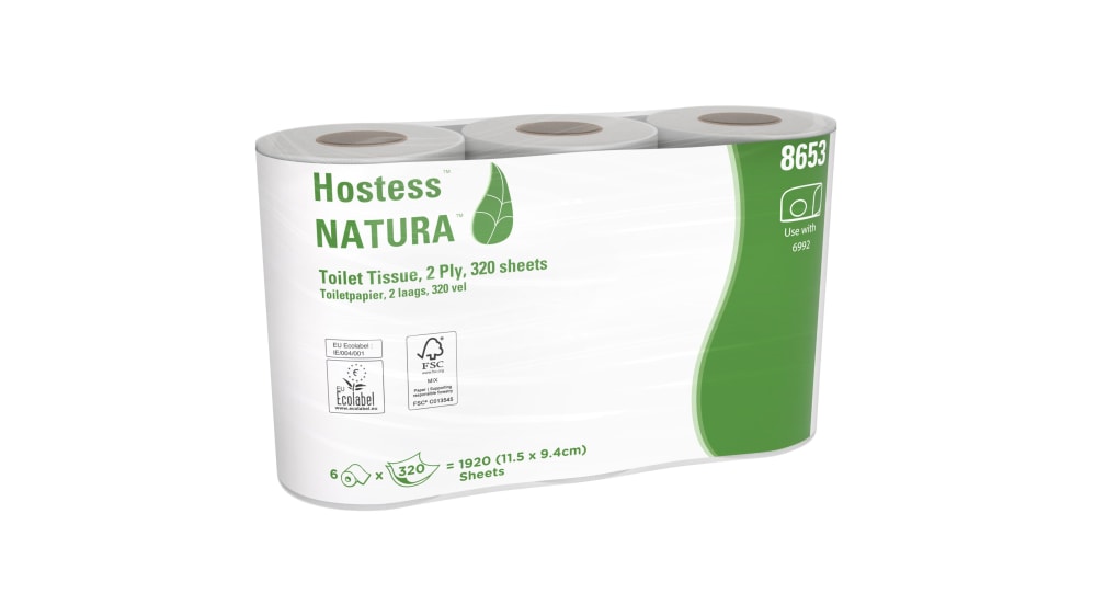 8653 | Kimberly Clark トイレットペーパー 白 HOSTESS 小型 | RS