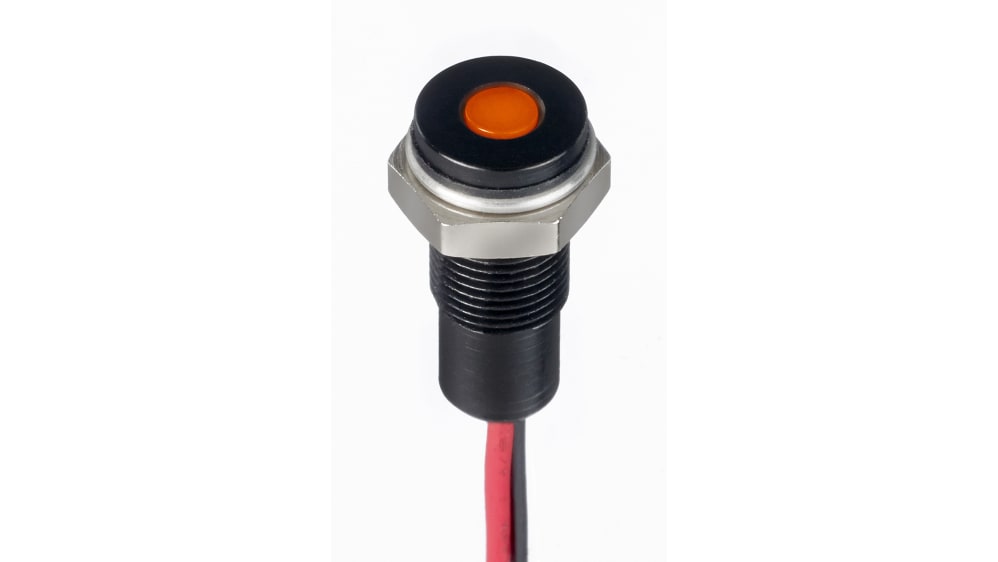 RS PRO パネル取り付けインジケータ, 10.8V dc, 13.2 V dc, オレンジ