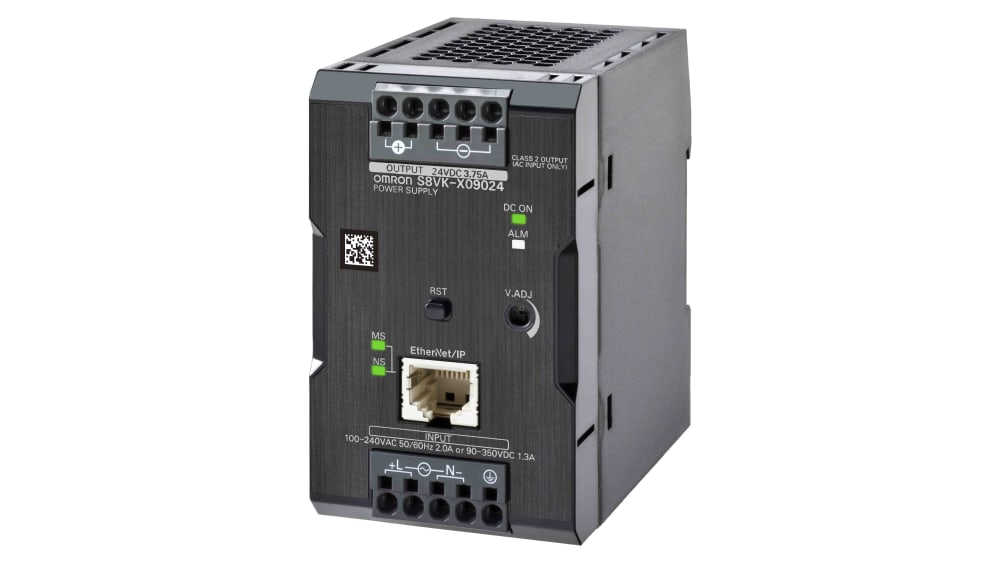 S8VK-X09024-EIP | Omron S8VK-X DINレール電源 3.75 A 264 V ac, 350V