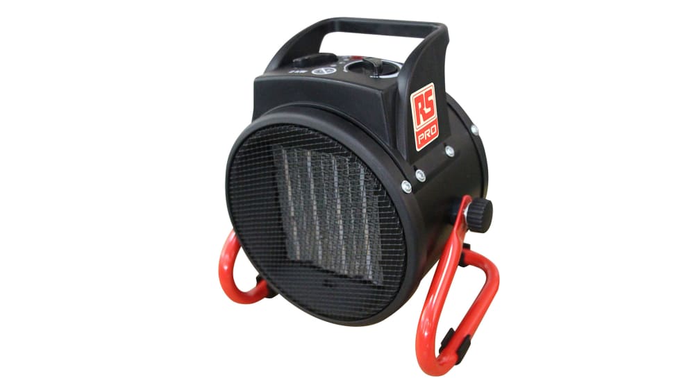 RS PRO 2kW Fan Industrial Heater, Floor Mounted, Type C - European Plug | RS