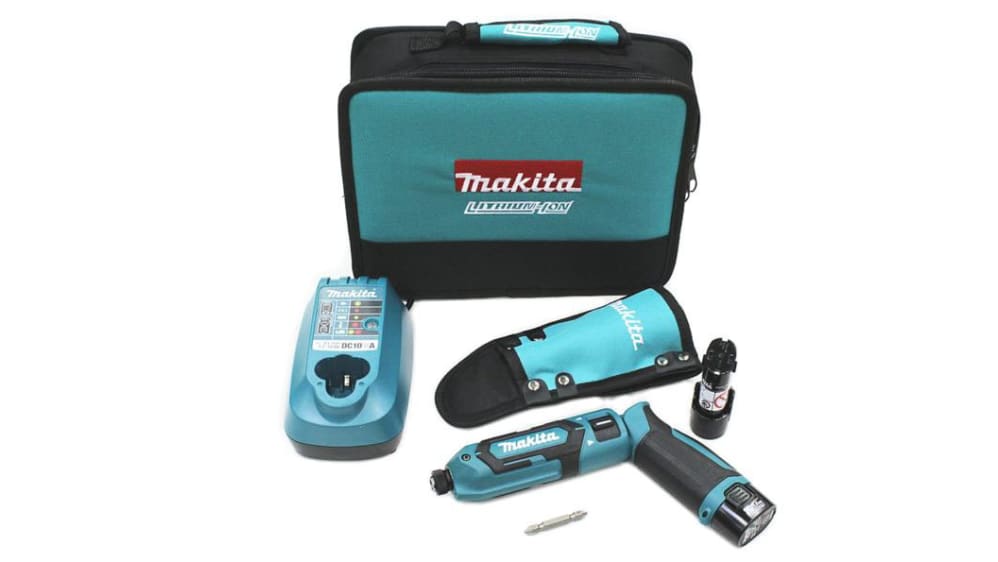 Atornillador eléctrico a batería Makita TD022DSE-UK de 7.2V, 1.5Ah, con  conector inglés