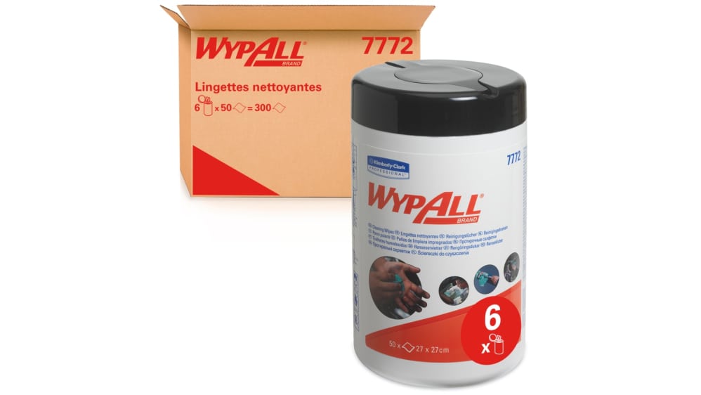 WYPALL Cleaning Wipes Refill 7772 Wet Cleaning Wipes, Dispenser