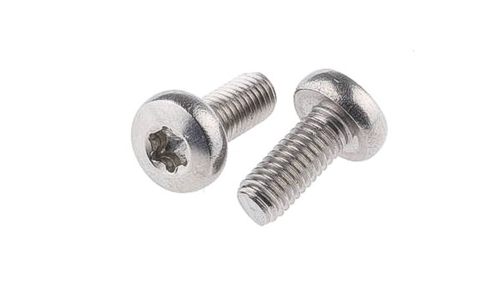 RS PRO Linsenkopf TORX Schrauben A2, M1.6 x 12mm Edelstahl