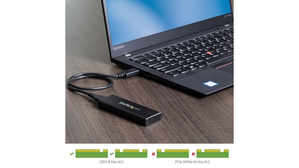 Carcasa de Disco Duro Portátil Lenovo M-02 con Unidad de Disco Duro Móvil  M.2 NVME de Lenovo