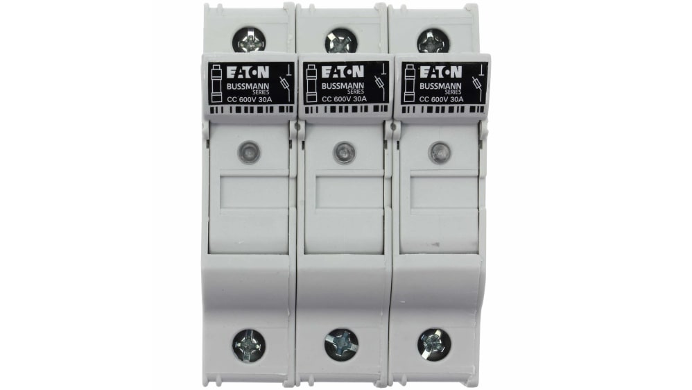 CHCC3DIU | Eaton レール取り付けヒューズホルダ 30A 600V ac CHCC3DIU | Eaton レール取り付けヒューズホルダ 30A 600V ac