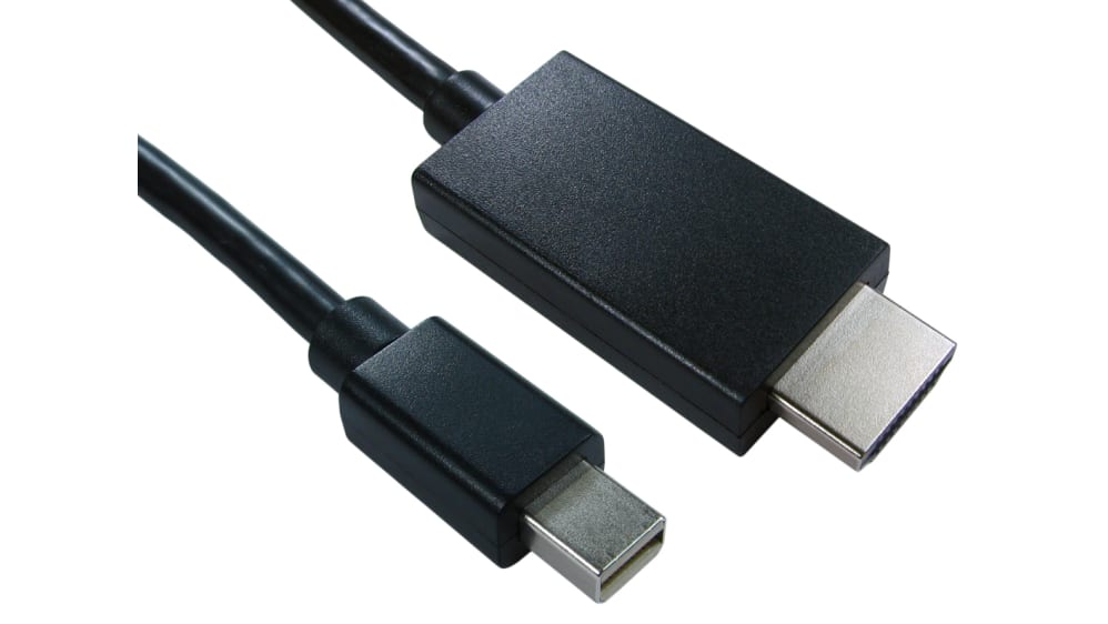 Cable DisplayPort de 2m de color negro macho a HDMI macho