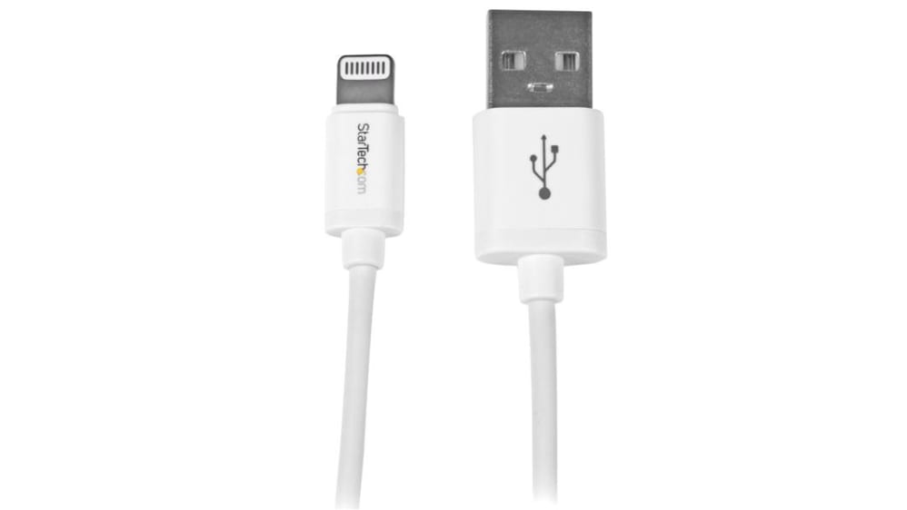 USBLT1MW, StarTech.com USB 2.0 Cable, Male USB A to Male Lightning Cable,  1m