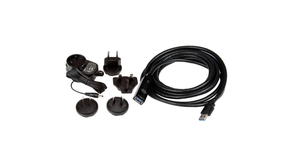 Cable USB 3.0 Startech, con A. USB A Macho, con B. USB A Hembra, long. 3m,  color Negro