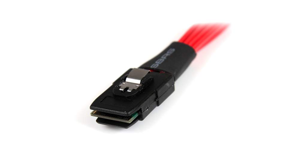 SAS8087S4100 | StarTech.com Male Mini SAS to Female Straight SATA