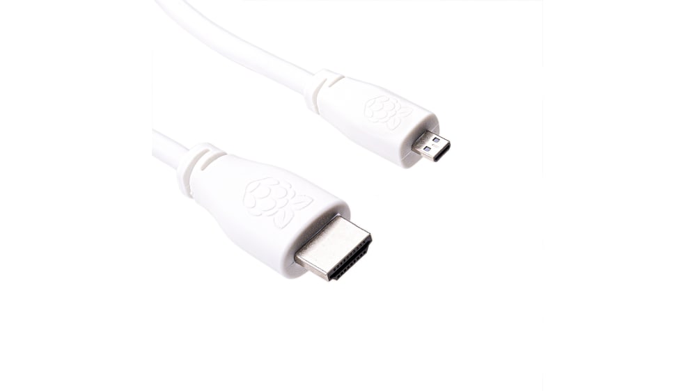T7690AX RS Raspberry Pi 2m HDMI to Micro HDMI Cable in White RS