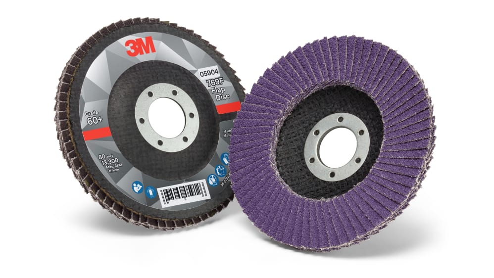 3M Zirconia Aluminium Flap Disc 115mm Fine Grade P60 Grit 769F