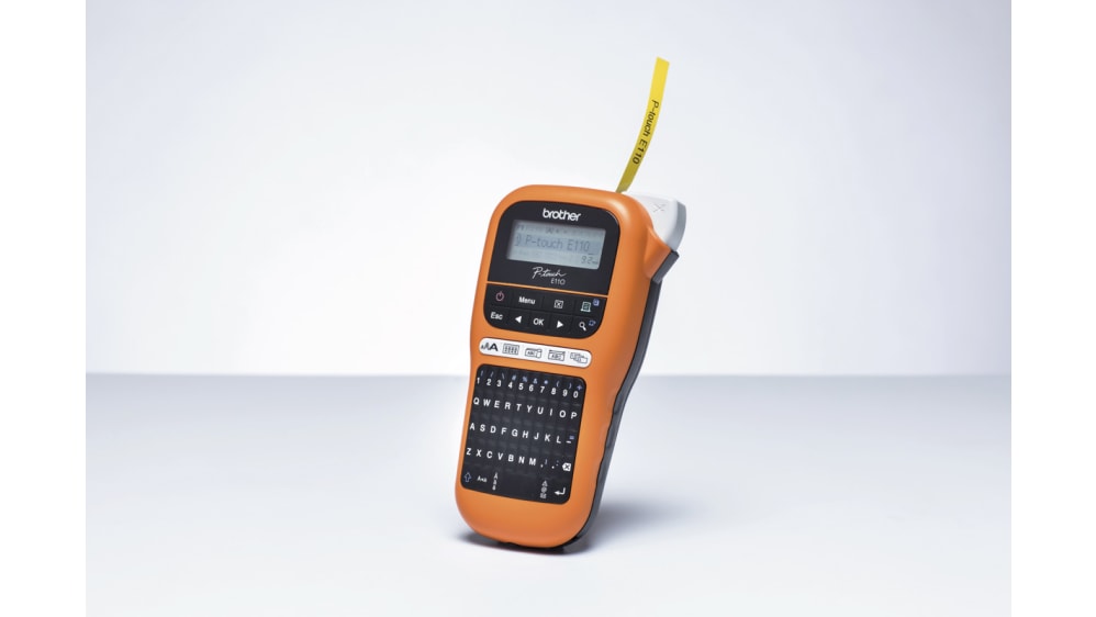 PTE110U1 | Brother PT-E110 Label Printer, 12mm Max Label Width | RS