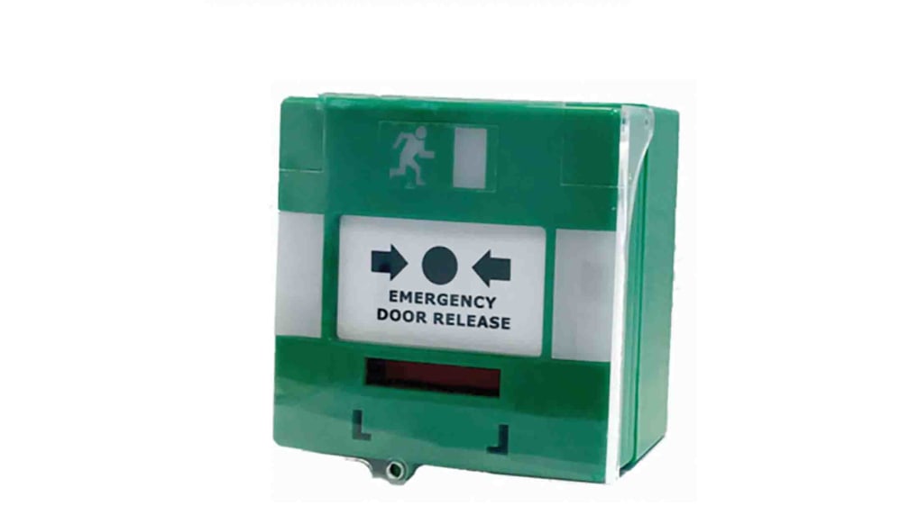 RS PRO  RS PRO Green Emergency exit unlocking box, Button