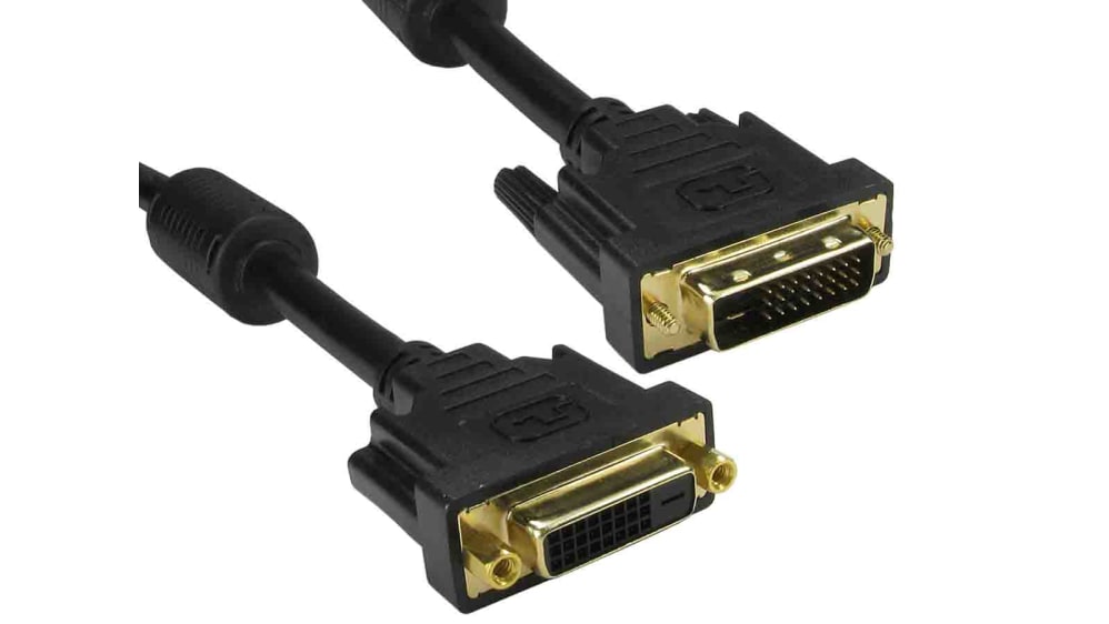 RS PRO, Male DVI-D Dual Link to Female DVI-D Dual Link Cable, 5m RS