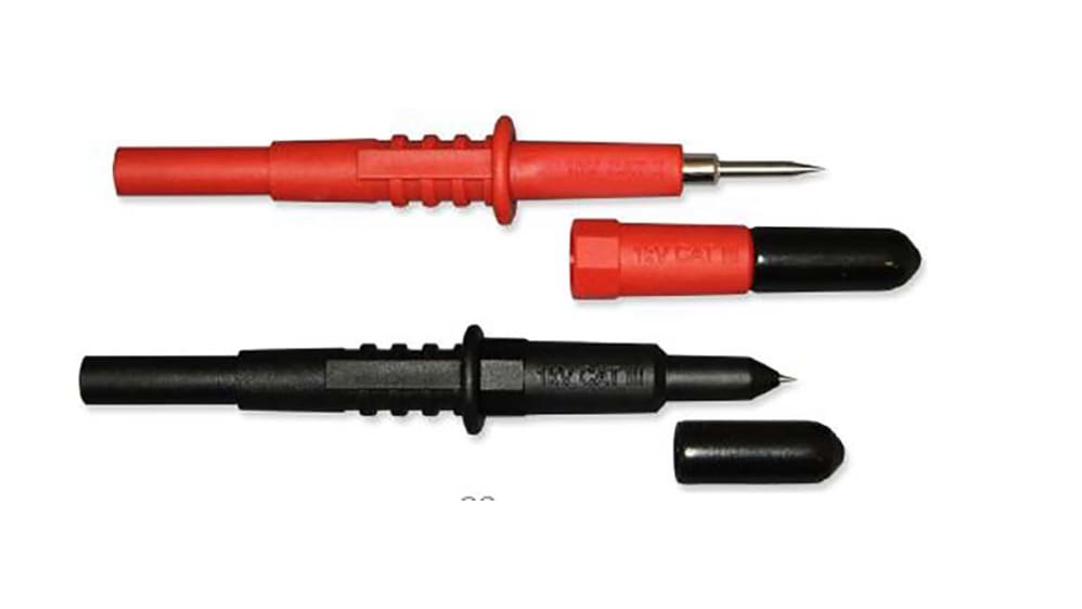 グテ 確認用 RS PRO テストプローブ 1000V 黒, 赤 シャープスパイク 4 mm 20A | RS