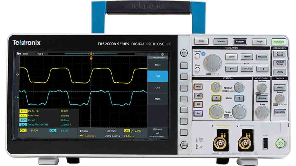 Tektronix オシロスコープ, 100MHz, ベンチ, TBS2102B | RS