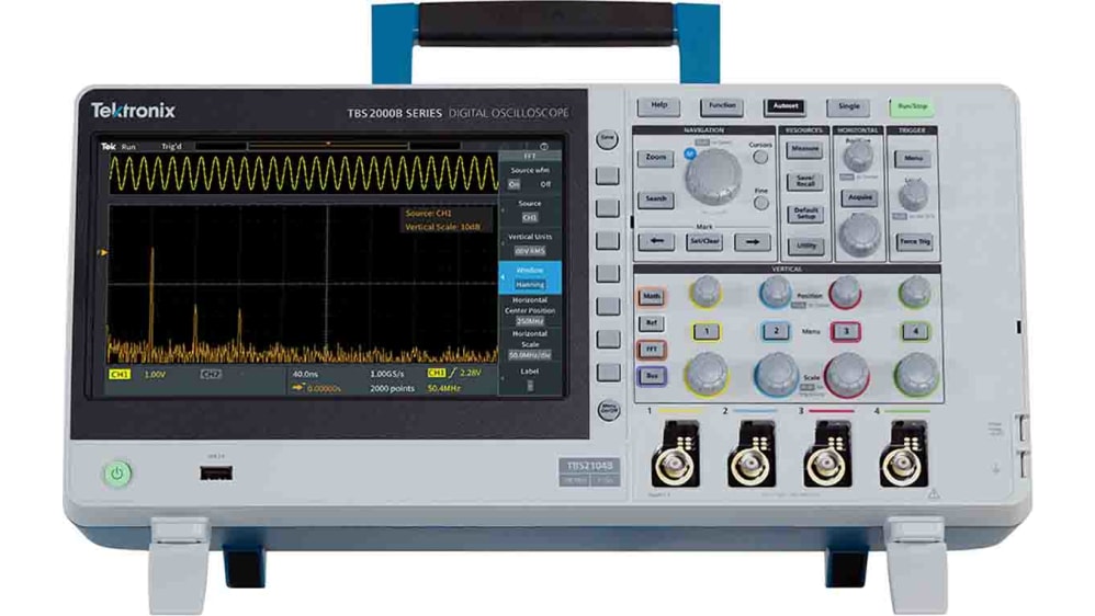 Tektronix オシロスコープ, 200MHz, ベンチ, TBS2204B | RS