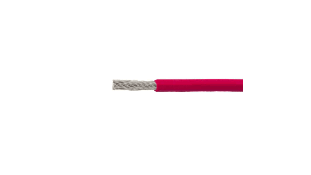 67025 RD033, Alpha Wire 67025 Series Red 0.25 mm² Hook Up Wire, 24 AWG,  32/0.10 mm², 50m, Polyphenylene Ether Insulation