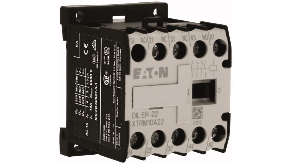 Contactor Eaton DILER-22-G - 2 Contactos NA (NO) + 2 Contactos NC, 24 V CC