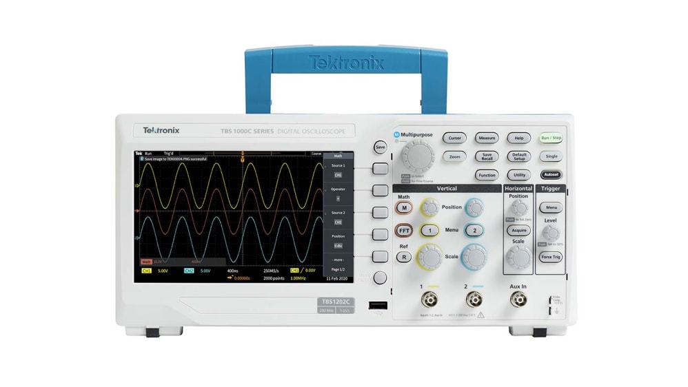 Oscilloscopio Portatile Tektronix TBS1052C, 2 ch. analogici, 50MHz, Cert.  LAT