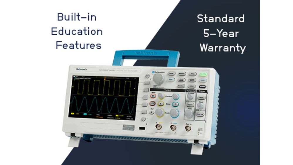 Tektronix オシロスコープ, 70MHz, ベンチ, TBS1072C | RS