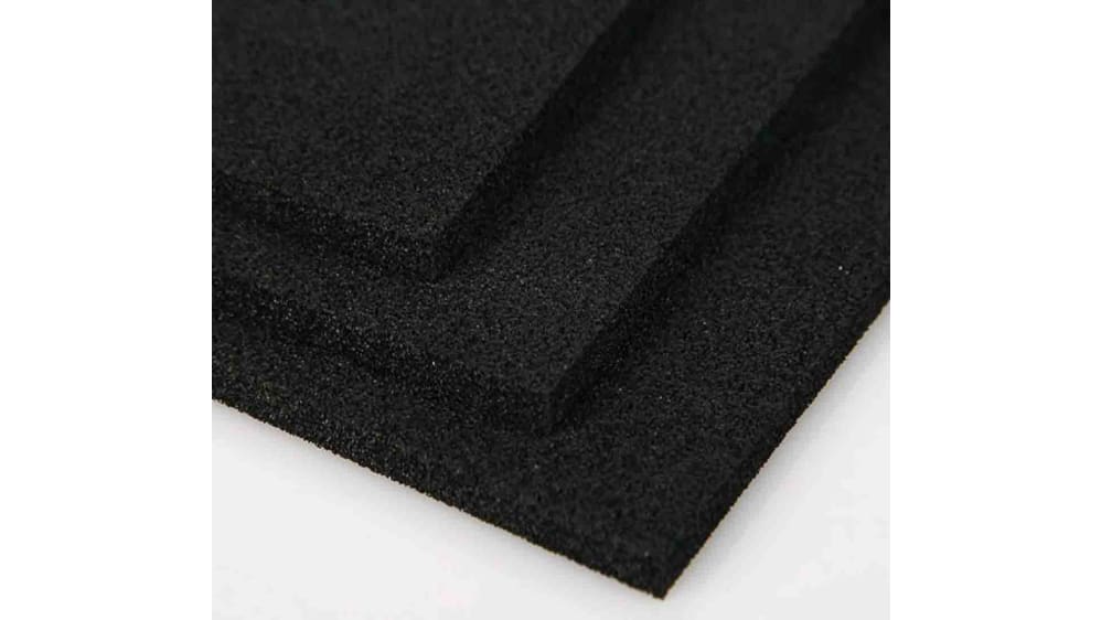 Nitto Gummimatte EPDM, Schwarz, 1m x 5mm x 500mm 95kg/m³