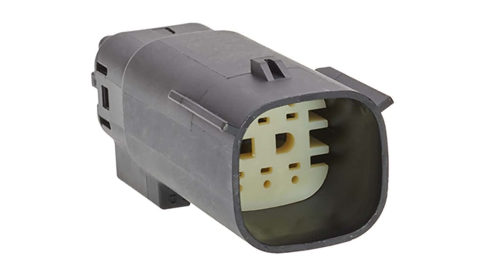 確認用！ Molex 33482 自動車用コネクタ, 6極, オス 黒, ケーブル, はんだ, 圧着