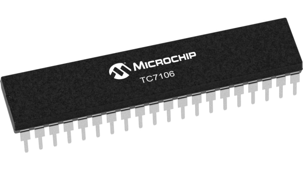 TC7106CPL | Microchip 1 3.5 Digits- ADC, 40-Pin PDIP | RS