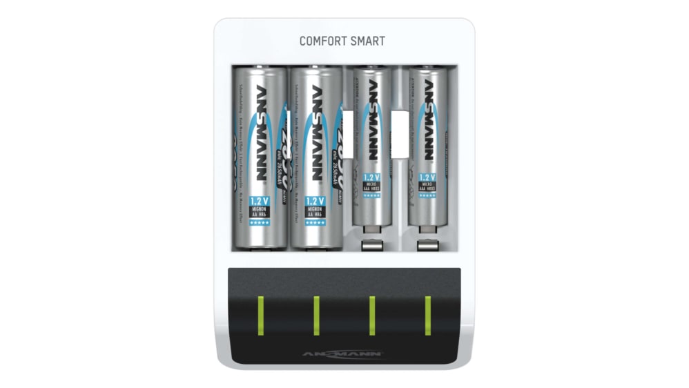 Chargeur de batterie NiMH Ansmann Comfort Smart, recharge 4