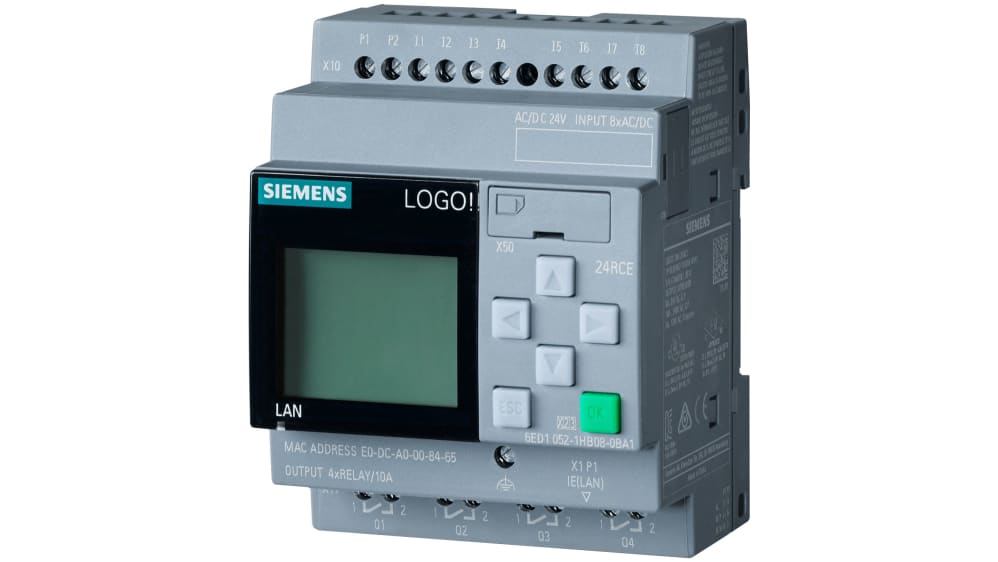 シリーズ名：LOGO!　(CPUユニット)ユニット,　PLC　Siemens　6ED1052-1HB08-0BA1　RS