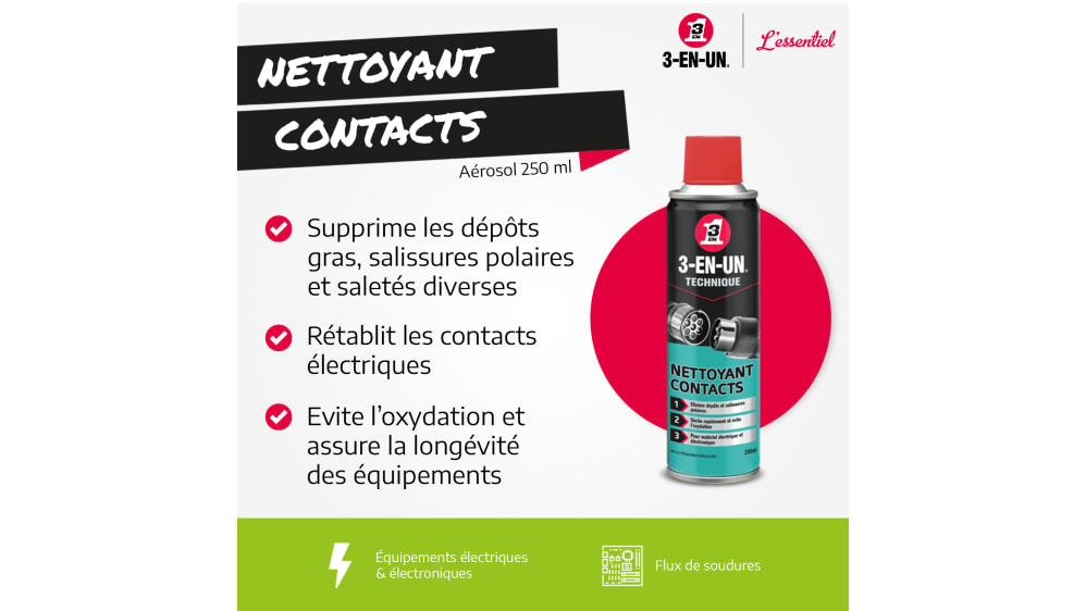 Nettoyant Contacts 3-EN-UN TECHNIQUE 250 ml