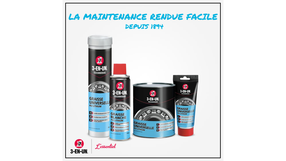 Graisse Universelle au Lithium 3-EN-UN TECHNIQUE Cartouche 400g