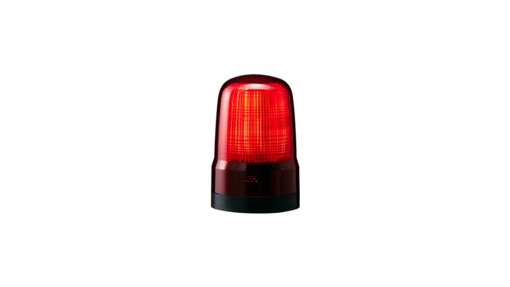 SL08-M1KTN-R | LED blinklys, Rød linse, LED 0.12A, bundmontering, 12→24 VDC, Serien UL 508, CSA-C22.2 nr.14, | RS