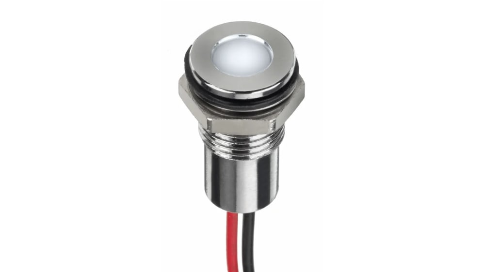 RS PRO パイロットランプ, 12V dc, 白, 実装ホールサイズ:8mm | RS