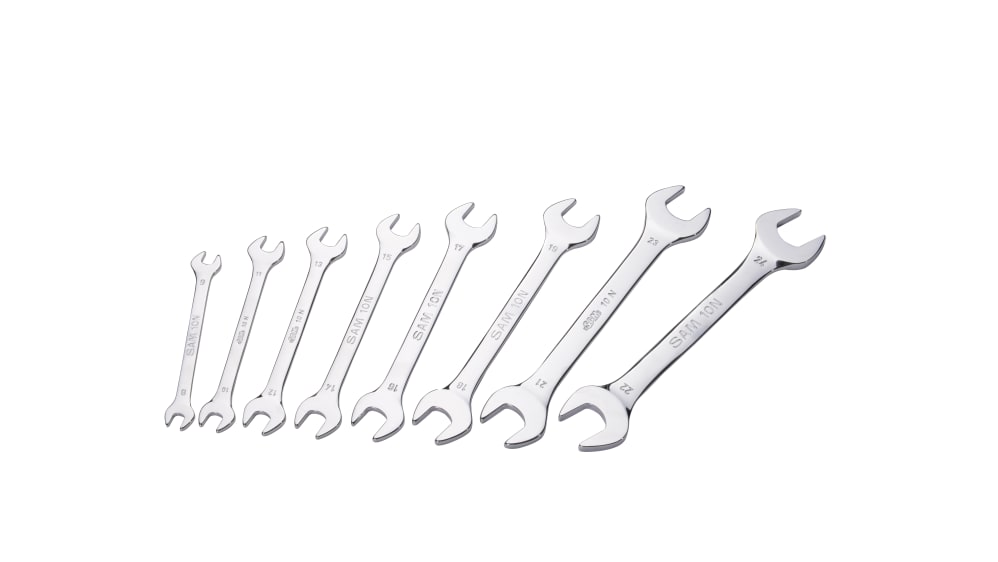 Chrome Vanadium Steel Open End Spanner Set, 8 Pieces Chrome Vanadium Steel Open End Spanner Set, 8 Pieces