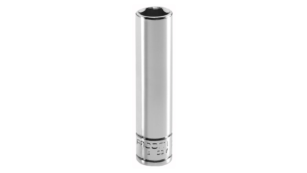 FACOM 1/4 Zoll Steckschlüssel Lang – 6 Mm Sechskant, 50,5 Mm Lang, Glanzverchromt, OGV-Profil