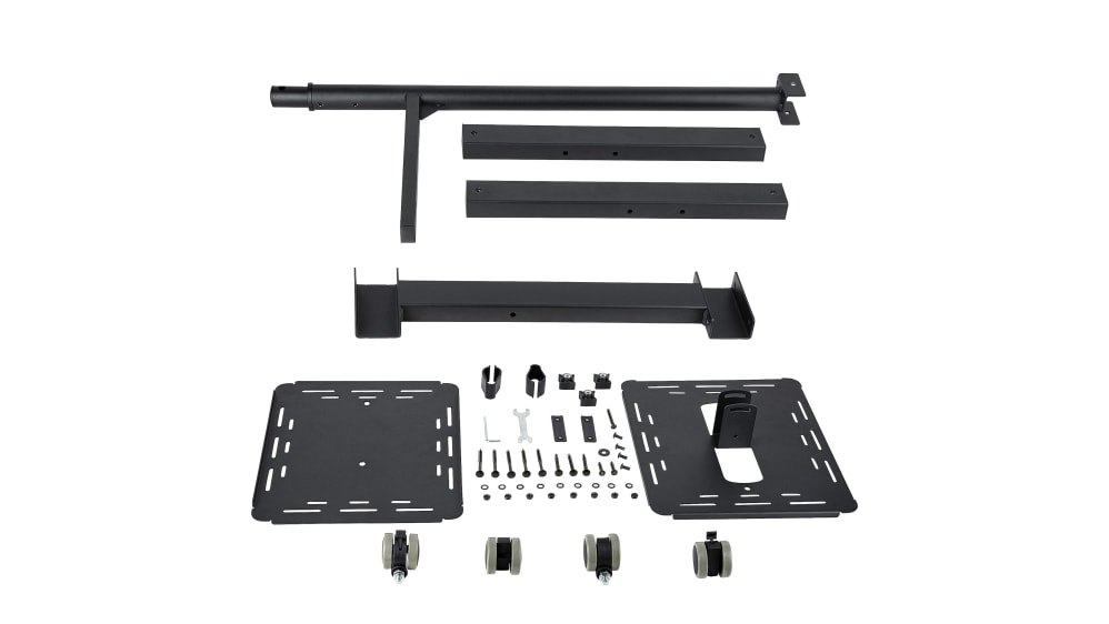 PureMounts Carrello Proiettore - Regolabile 950-1450mm, Portata 10kg, Inclinabile, Nero