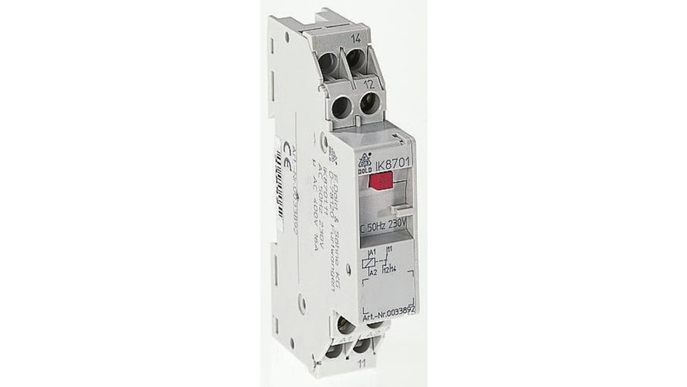 IK8701.12 AC50HZ 230V, Relais de puissance Dold, 2 RT, bobine 230V c.a.  Rail DIN