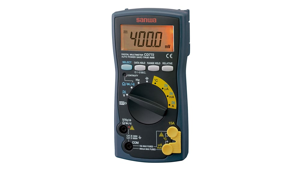 三和電気計器 デジタルマルチメータ, ハンドヘルドタイプ, CD772 三和電気計器 デジタルマルチメータ, ハンドヘルドタイプ, CD772