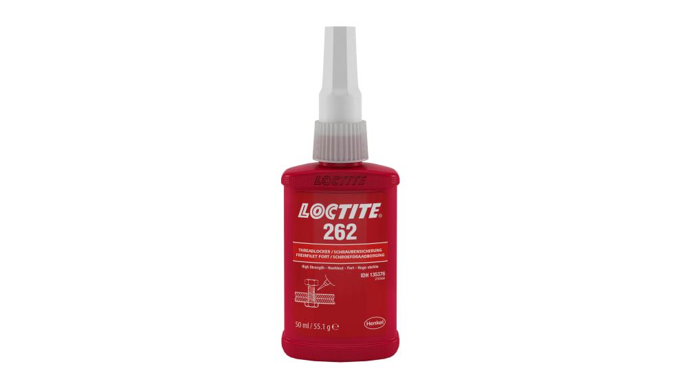 LOCTITE 262 BO 50ML EGFD, Frein filet Loctite Rouge Loctite 262, 50 ml