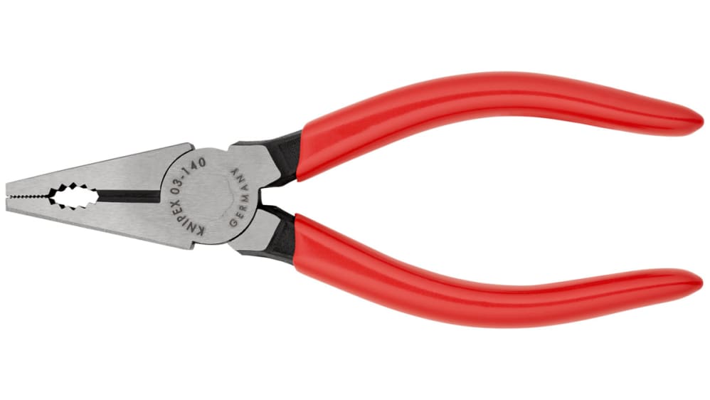 Alicates universales Ángulo recto Knipex, VDE, corte máx. Cable de cobre