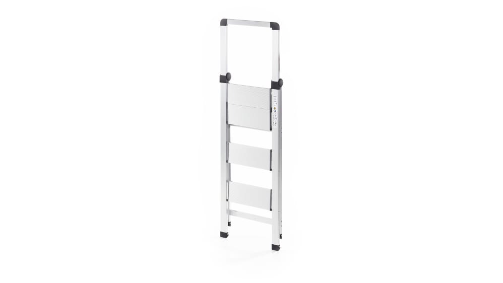 RS PRO Trittstufen 3 Stufen H.= 680mm L.= 1280mm Aluminium Silber 