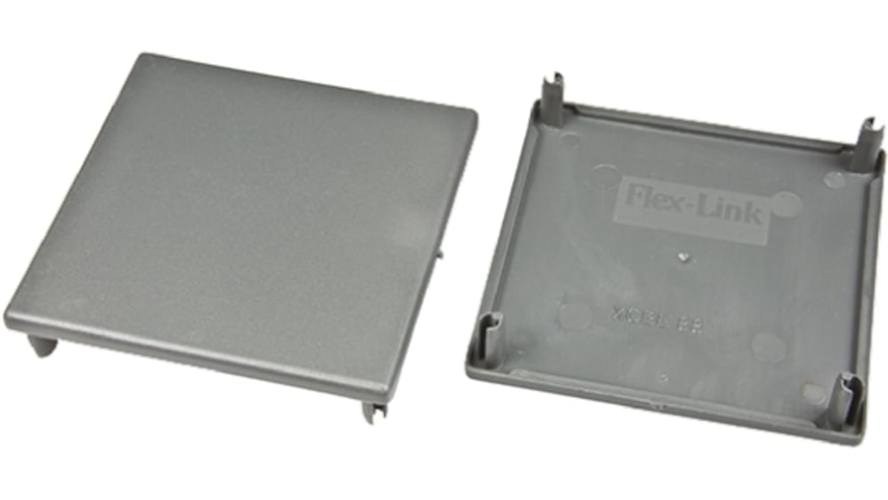 XCBE 88 | FlexLink 角形エンドキャップ アルミニウム グレー 11 mm 88