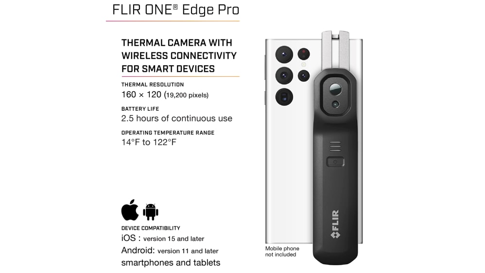 Caméra thermique FLIR ONE Pro iOS for Smartphones, -20→ +400