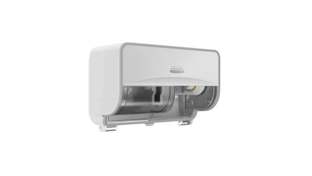 53945 | Kimberly Clark Kunststoff Toilettenpapierhalter Dual, Weiß 
