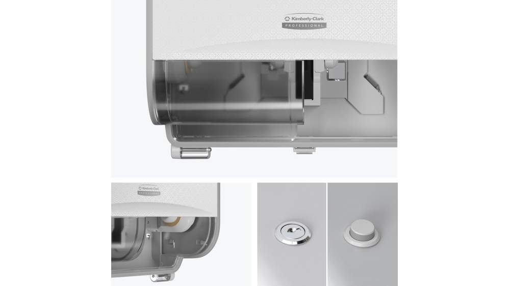 53945 | Kimberly Clark Kunststoff Toilettenpapierhalter Dual, Weiß 