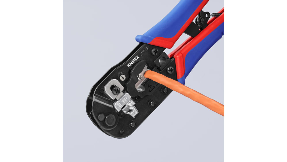 Knipex 圧着工具 3.3 mm, 97シリーズ RJ45コネクタ, 97 51 13 | RS