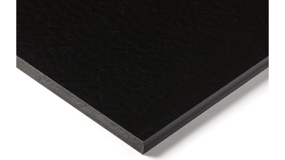 RS PRO PA Kunststoffplatte, Schwarz, 20mm x 300mm x 500mm / 1.14g