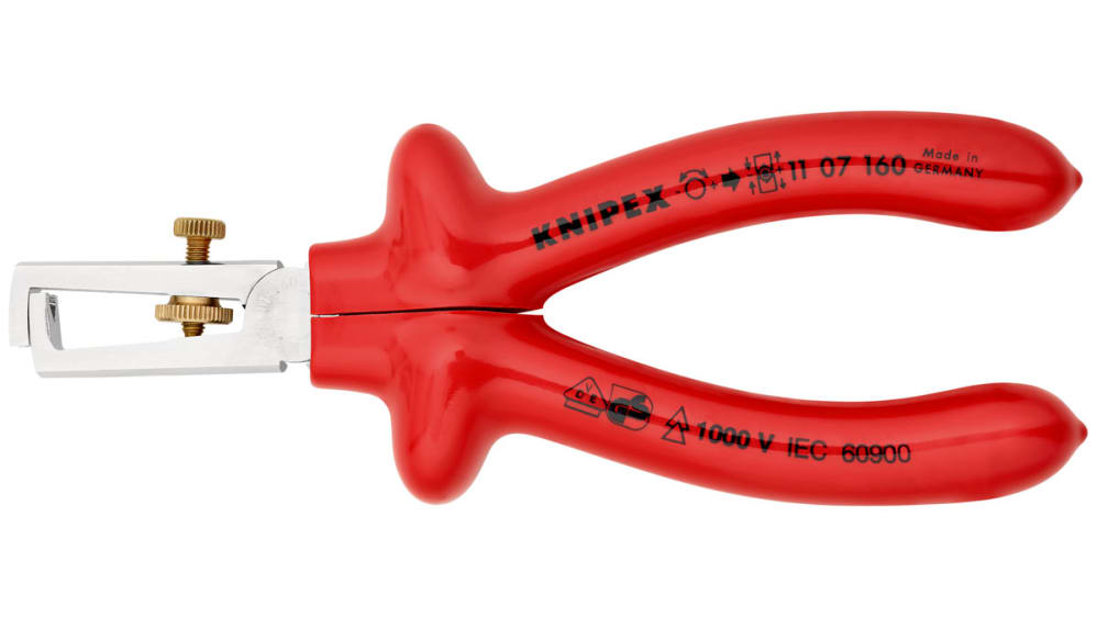 Pince à dénuder Knipex série 11 06 160 pour fil Multibrins 0 → 10mm², 160 mm