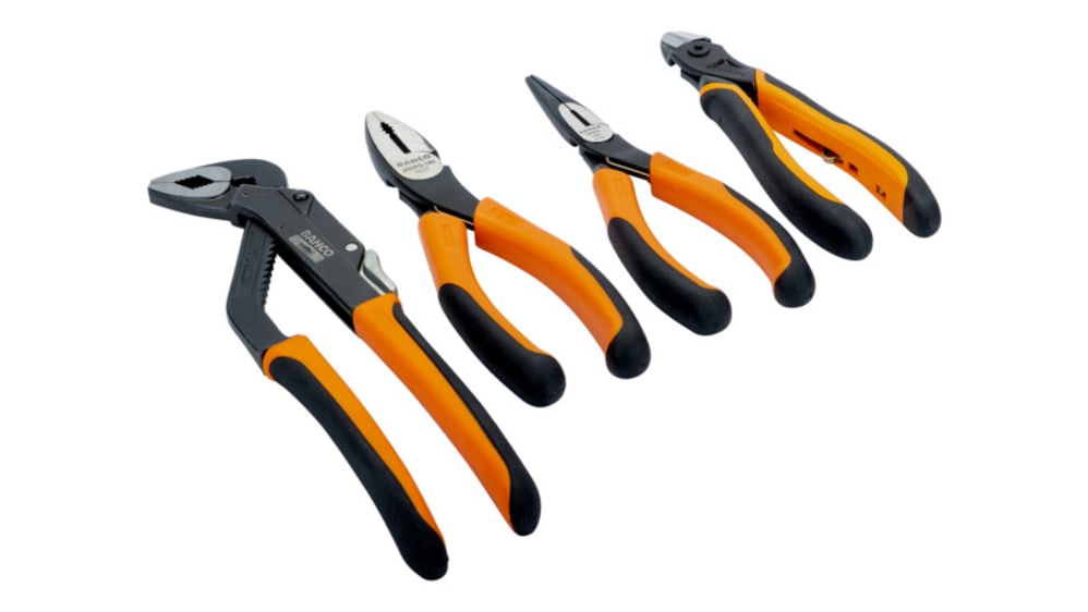 9897 Bahco 4 Piece Plier Set 200 mm Overall RS